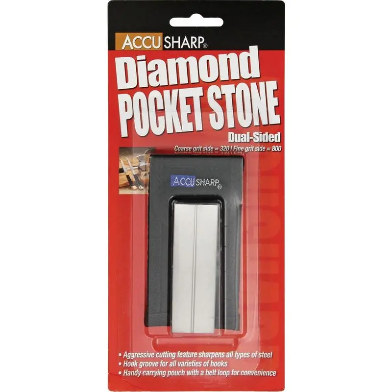 Accusharp Compact Diamond Pocket Stone For On-The-Go Sharpening 1