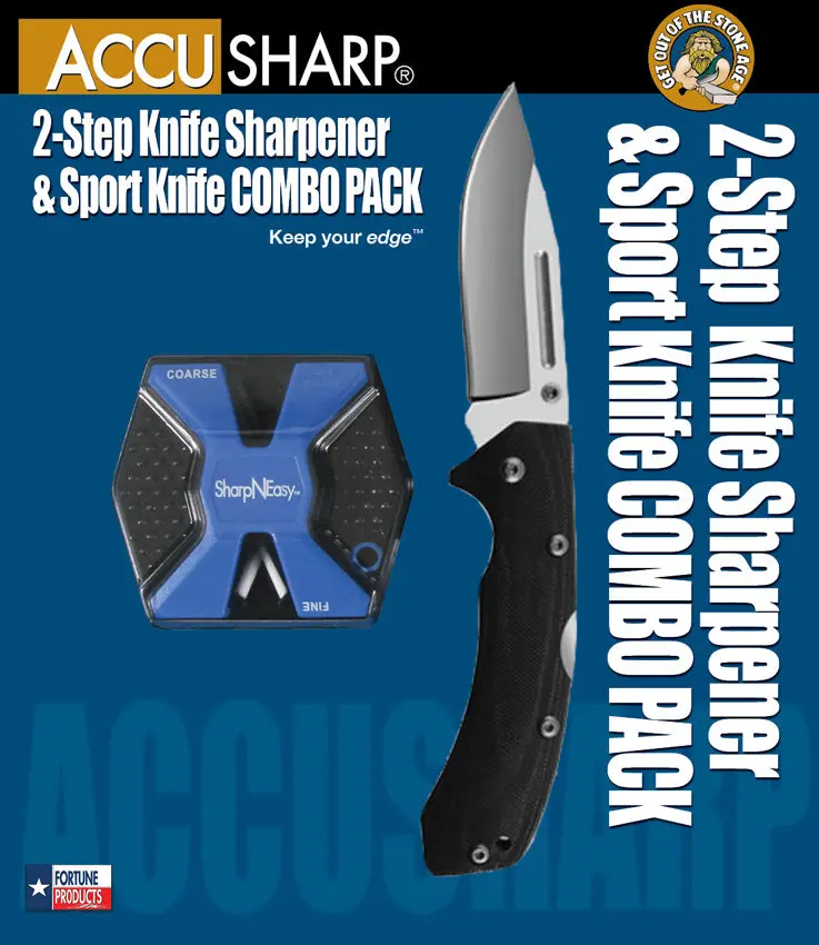 Accusharp Sharpneasy Lockback Combo – Portable Knife Sharpener & Honing Tool 1