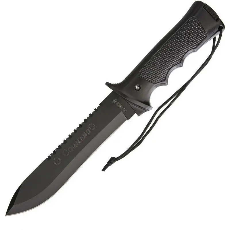 Aitor Commando Black Fixed-Blade Knife – Tactical Finish (Model 16021) 1
