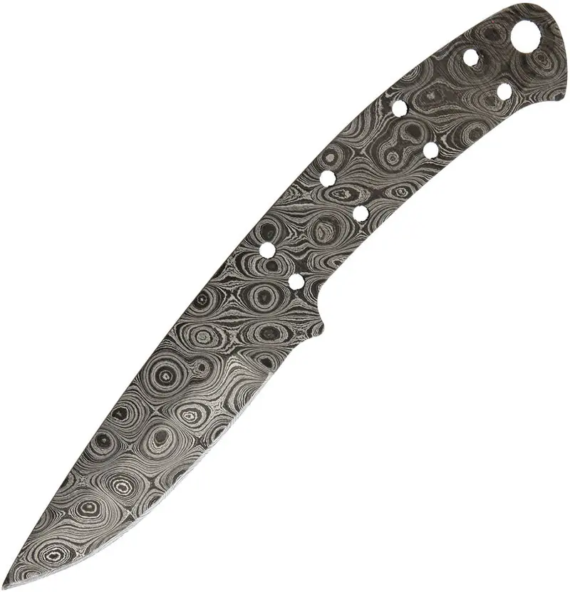 Alabama Damascus Steel Knife Blade Blank – Hand-Forged Pattern-Welded Steel 1