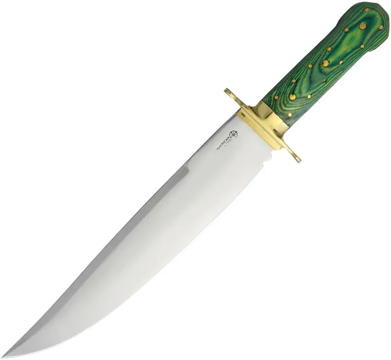 American Hunter Green Wood Bowie Knife (Ah012 / 1015) 1