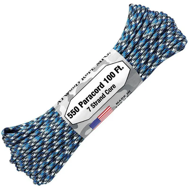 Atwood Blue Camo Parachute Cord – Tactical 550Lb Nylon Rope (C06) 1