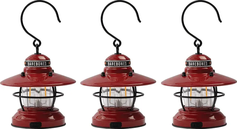 Barebones Living Red Edison Mini Lantern (3-Pack) – Liv-277 1
