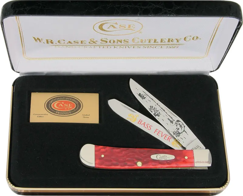 Bass Fever Trapper – Fishing-Themed Pocket Knife, Case Cutlery (Cat-106Rpb) 1