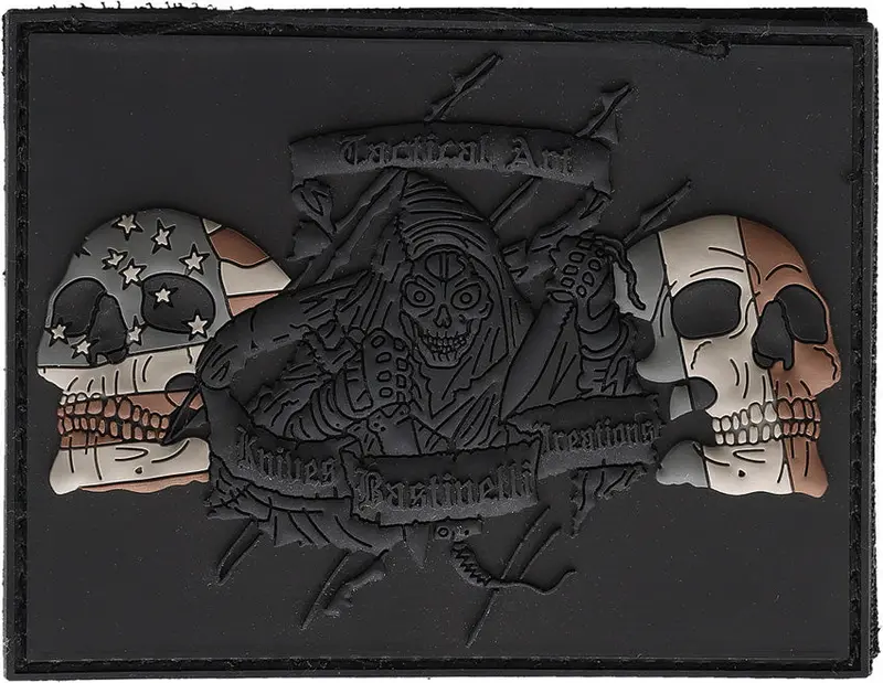 Bastinelli Creations Us/French Flag Reaper Patch – Dual-Nation Tactical Emblem 1