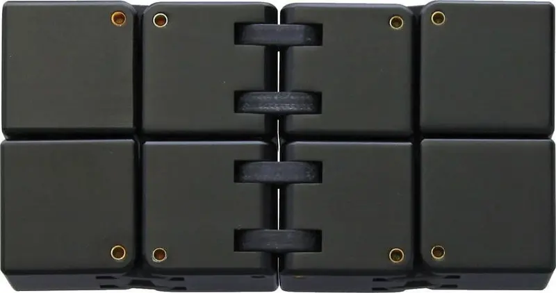 Bastion Edc Infinity Cube – Matte Black Aluminum Fidget Puzzle Cube 1