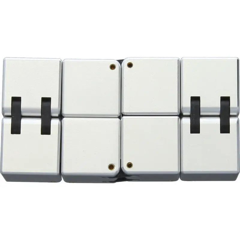 Bastion Edc Infinity Cube – Precision-Machined Silver Aluminum Fidget Tool 1