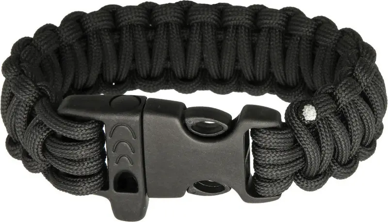 Black Paracord Survival Bracelet For Outdoor Use (Sd Cbr361) 1