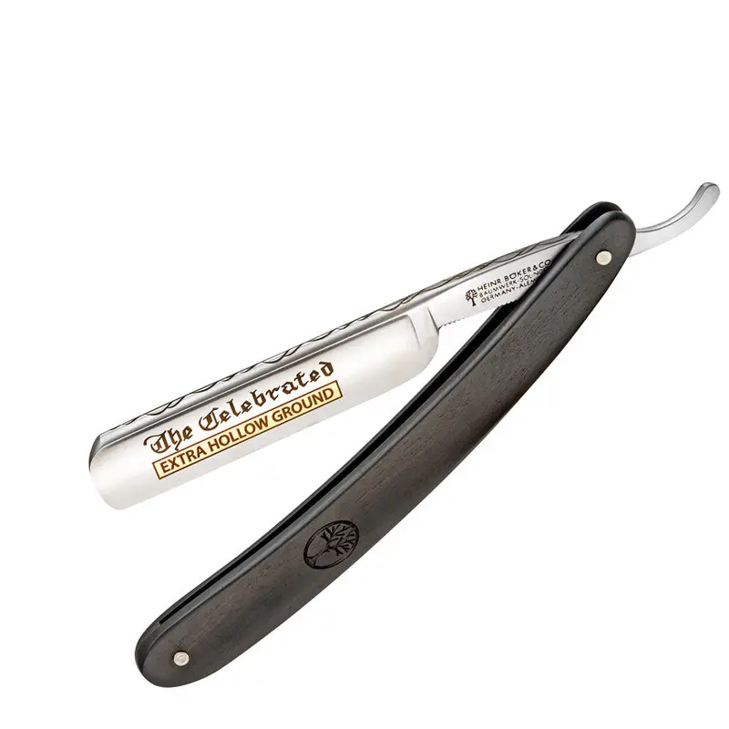 Boker Celebrated Ebony Straight Razor – Premium Wooden Handle Shaving Tool 1