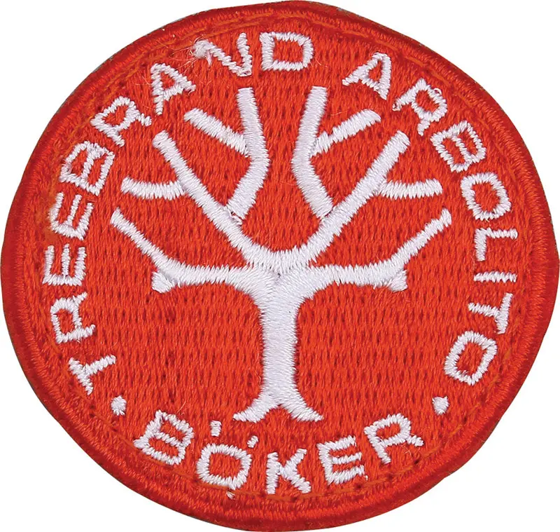 Boker Embroidered Logo Patch – Vibrant Red Accent (90006) 1