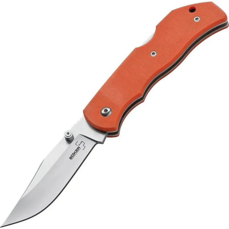 Boker Plus Optima Lockback Knife – Orange Handle 1