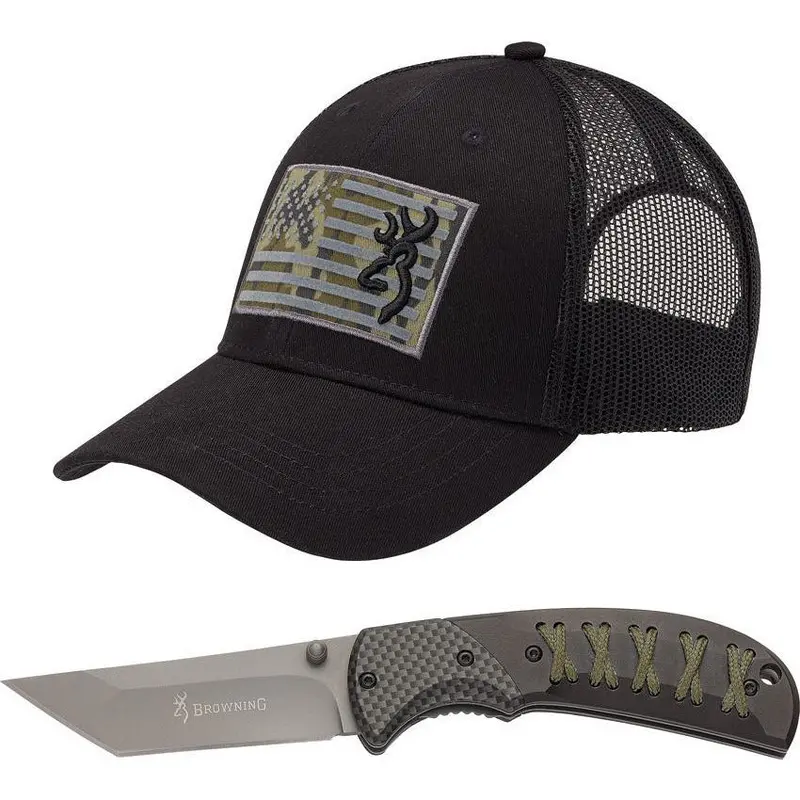 Browning Camo Cap-And-Knife Tactical Combo Pack – Model 3220212 1
