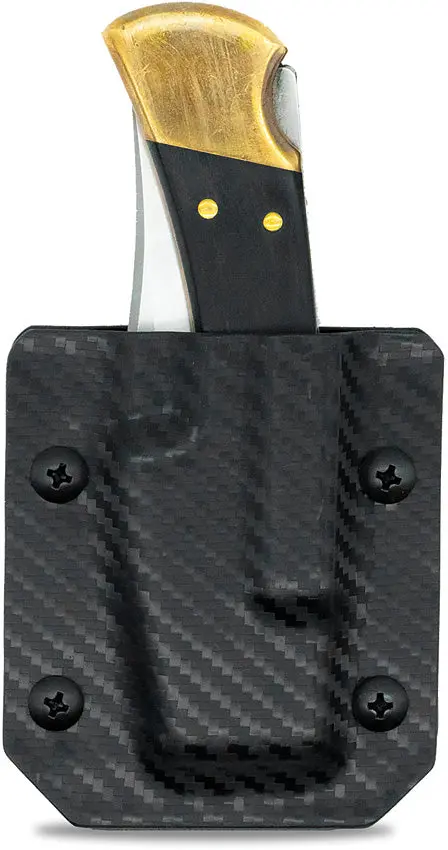 Buck 110/112 Carbon Fiber Clip & Carry Sheath – Black (Buck110-112-Cf-Blk) 1