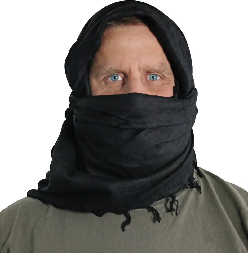 Camcon Black Shemagh Scarf – Tactical Desert Multifunctional Headwear 1