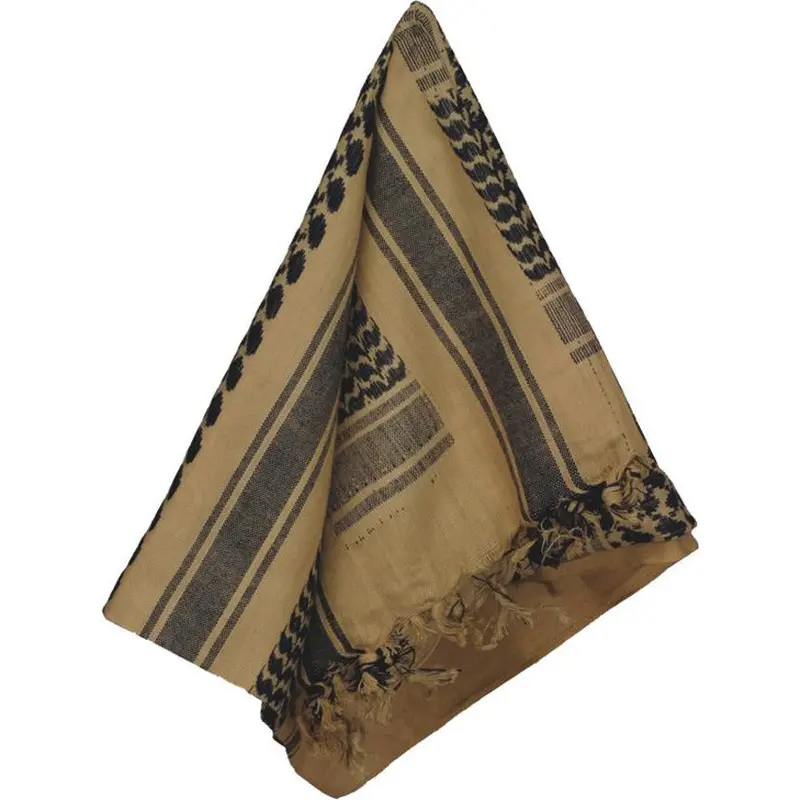 Camcon Shemagh Scarf – Sand-And-Black Desert Multifunctional Headwear 1