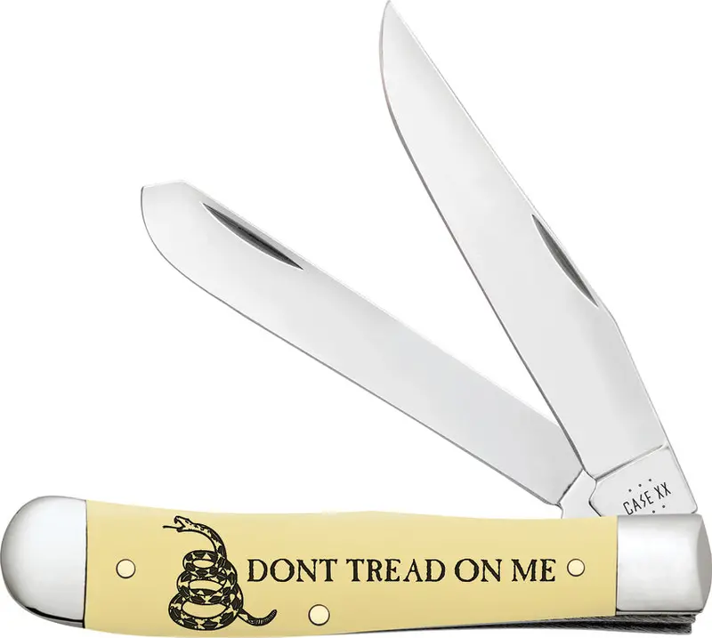 Case Trapper Knife With Yellow Synthetic Handle 1