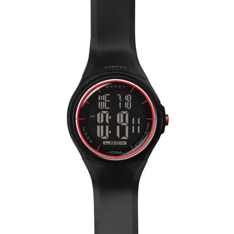 Dakota Touch El Watch – Black & Red Dual-Tone 21488 1