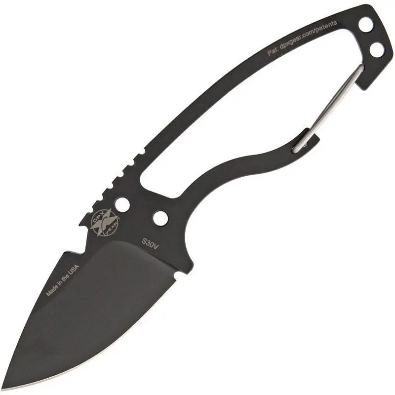 Dpx Gear Heat Hiker Knife – Sleek Black-Anodized Finish 1