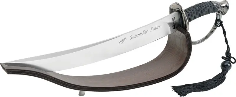Due Cigni Champagne Saber With Display Stand – Vintage-Inspired Bottle Opener 1