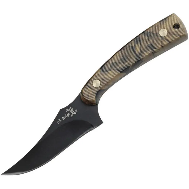 Elk Ridge Camo Fixed Blade Knife – Durable Tactical Knife With Camouflage Finish (Er-299C) 1