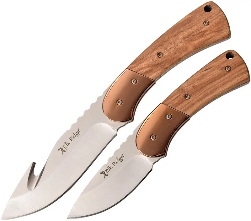 Elk Ridge Er-200-10Br Combo-Style Brown Fixed Blade Knife 1