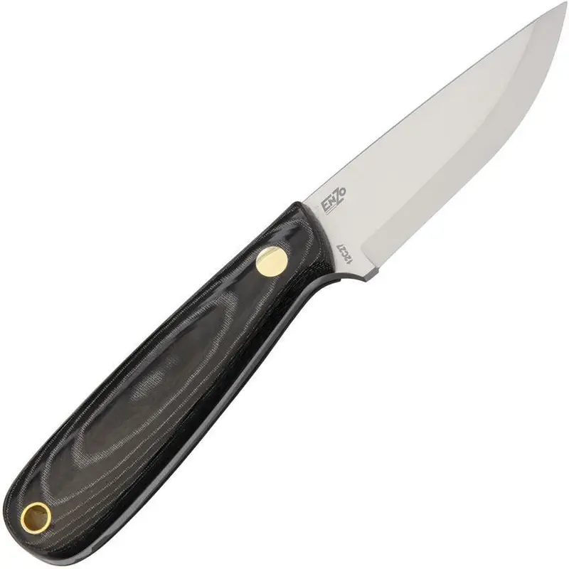 Enzo Necker 70 Pocket Knife — Black Micarta Grip (Model 9806) 1