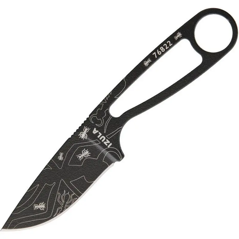 Esee Izula Knife With Ant Engraving – Black Finish 1