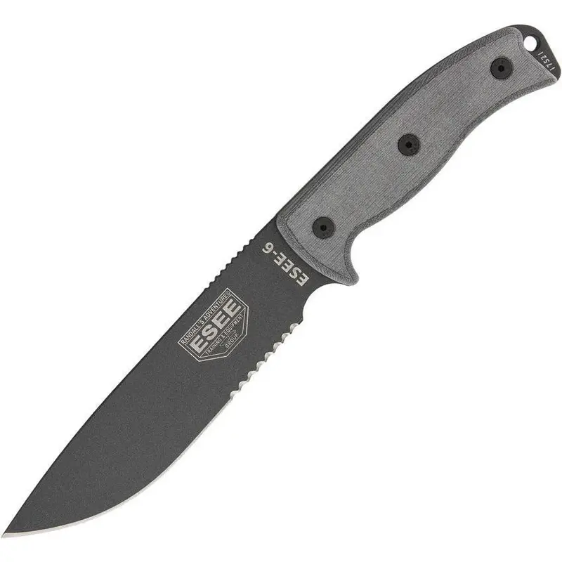 Esee Model 6 Serrated Fixed Blade – Tactical Grade Carbon Steel 1