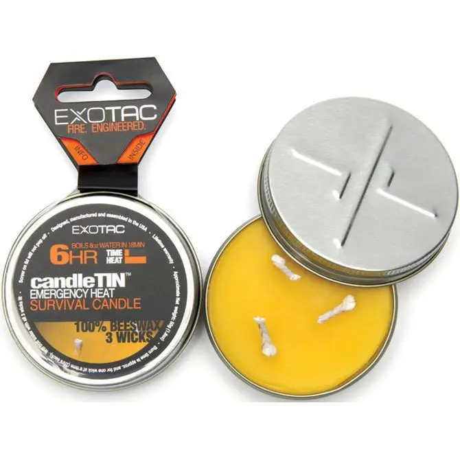 Exotac Candletin Emergency Candle Kit For Survival Situations 1
