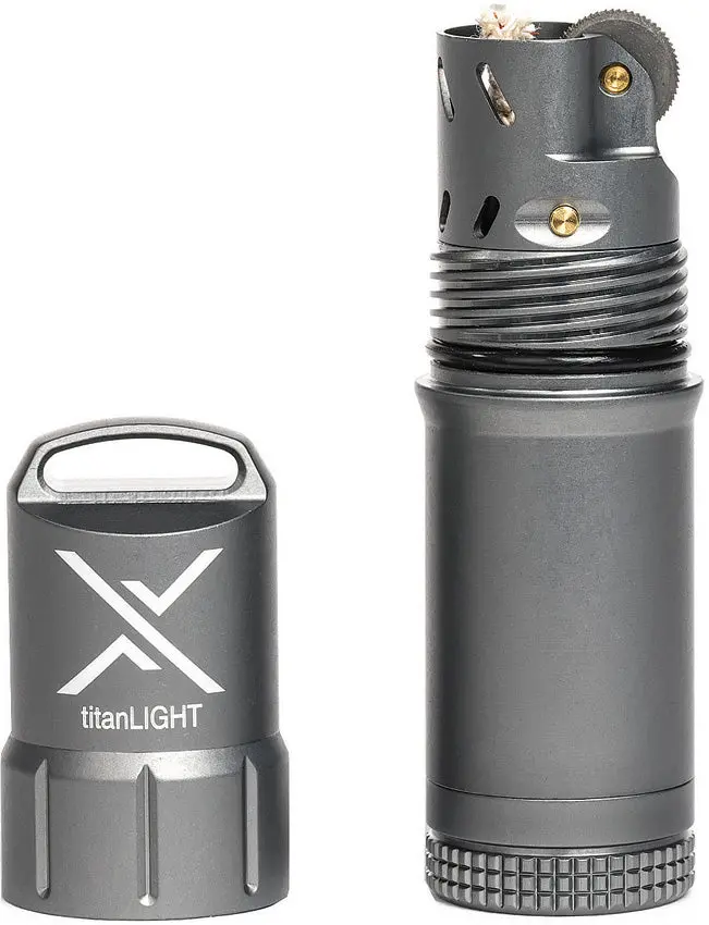 Exotac Titanlight Refillable Lighter – Gunmetal Finish, 005500-Gun 1
