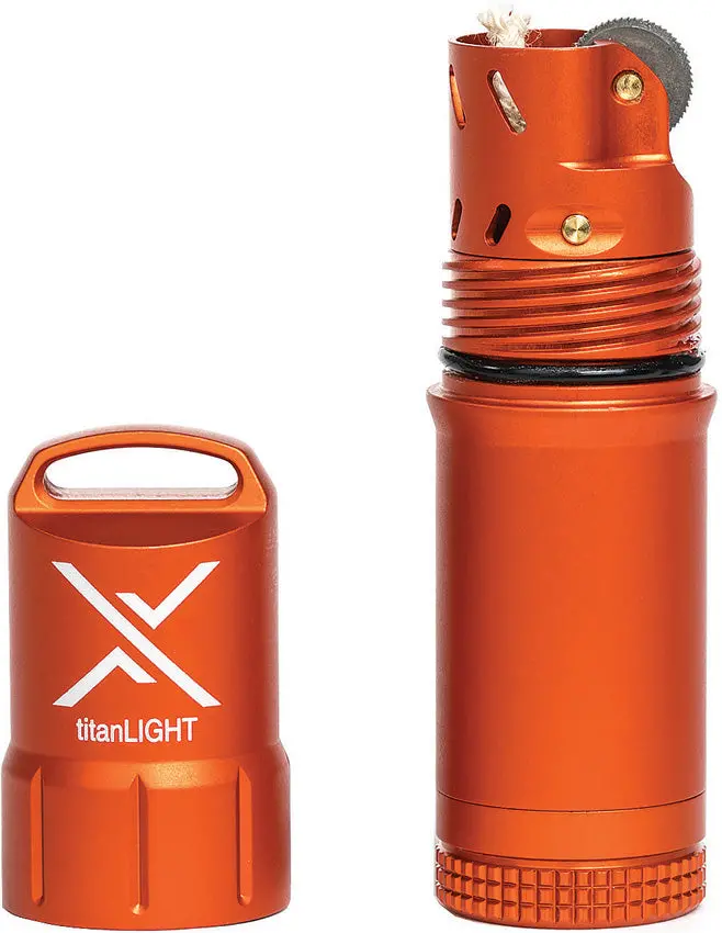 Exotac Titanlight Refillable Stormproof Lighter – Orange Aluminum Body (005500-Org) 1