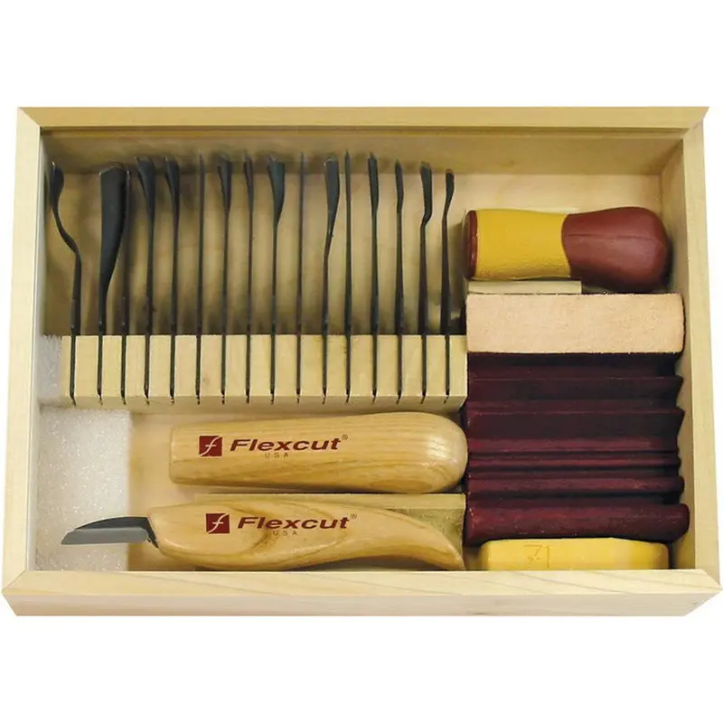 Flexcut Deluxe Starter Carving Kit – 8-Piece Woodcarving Set For Beginners 1