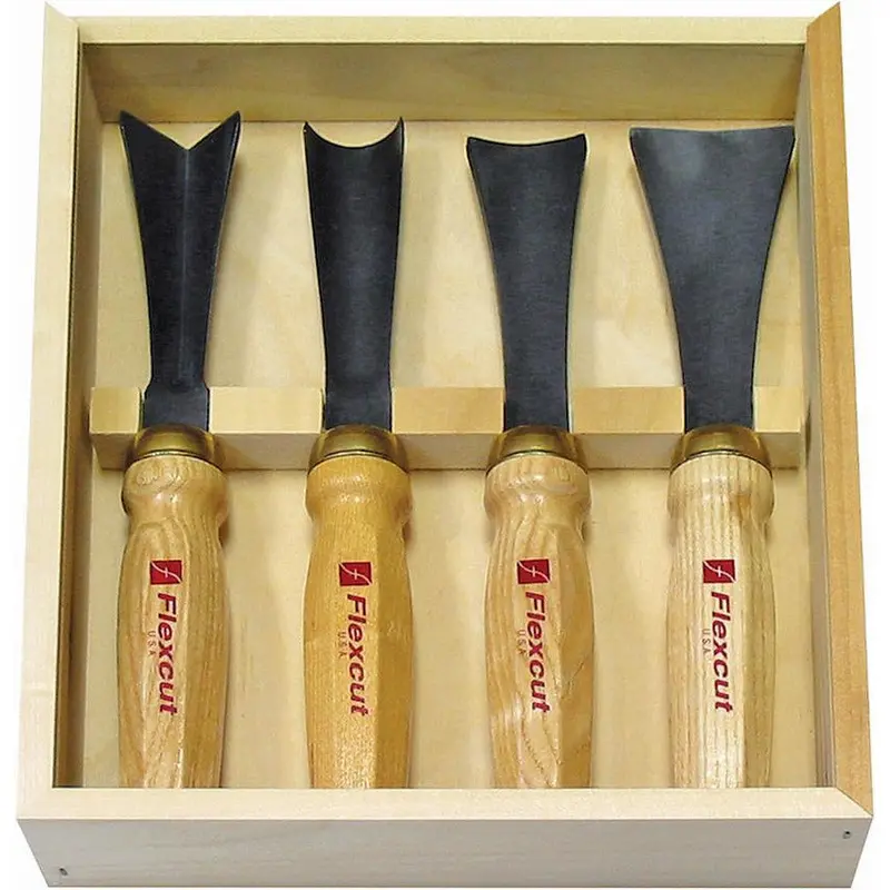 Flexcut Four-Piece Mallet Sculptor Set – Professional Relief Carving Tools 1