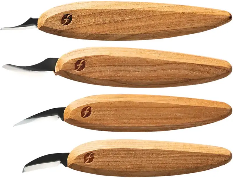 Flexcut Premium 4-Piece Woodcarving Knife Set (Knp100) 1