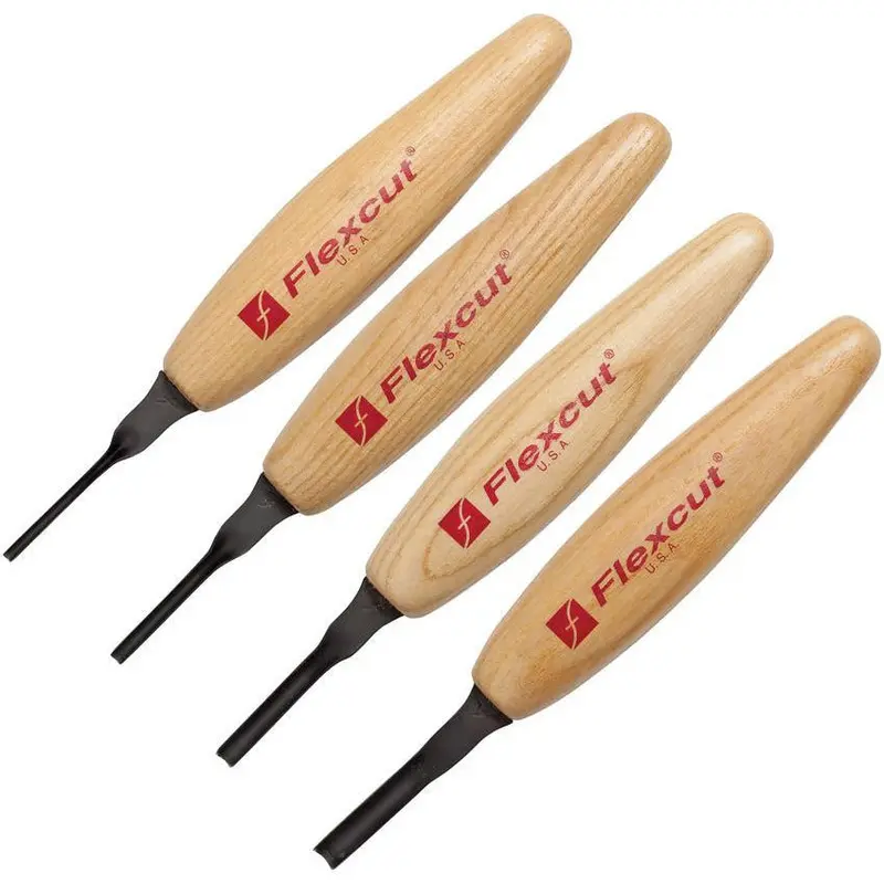 Flexcut Shallow U-Gouge Micro Tool Kit – 6-Piece Fine Woodcarving Set 1