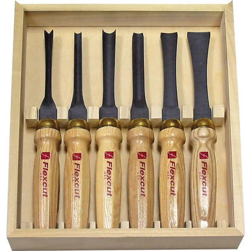 Flexcut Six-Piece Mallet Starter Kit – Entry-Level Wood Sculpting Tools 1