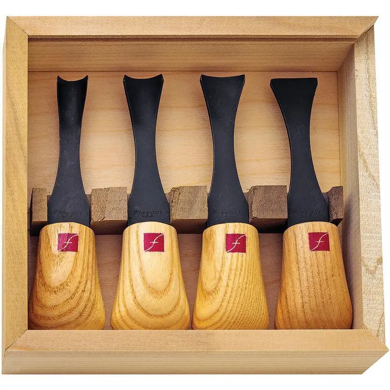 Flexcut Super-Wide Palm Carving Set – 4-Piece Oversized Handle Kit For Comfort And Control 1