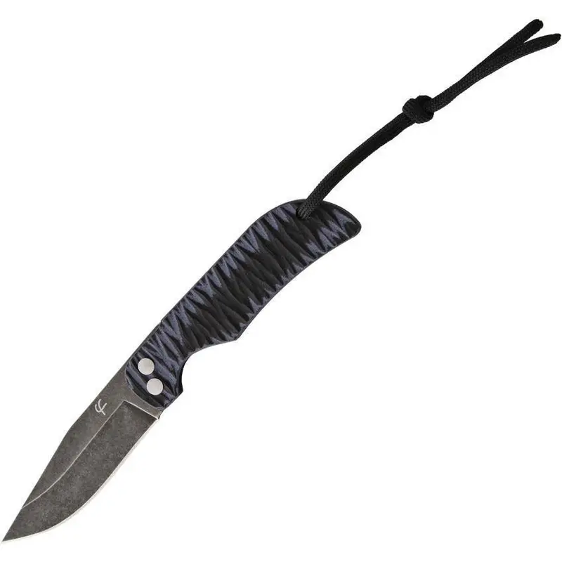 Fred Perrin Folding Neck Knife – Grey G10 Handle & Liner Lock Fppb-G 1