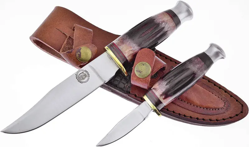 Frost Cutlery Chipaway Red Bone 2-Piece Folding Knife Set Cw-988R/Tb 1
