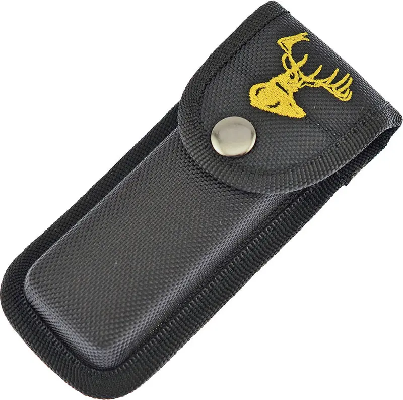 Frost Cutlery Folding Knife Sheath – Deerhead Embroidered Design 1