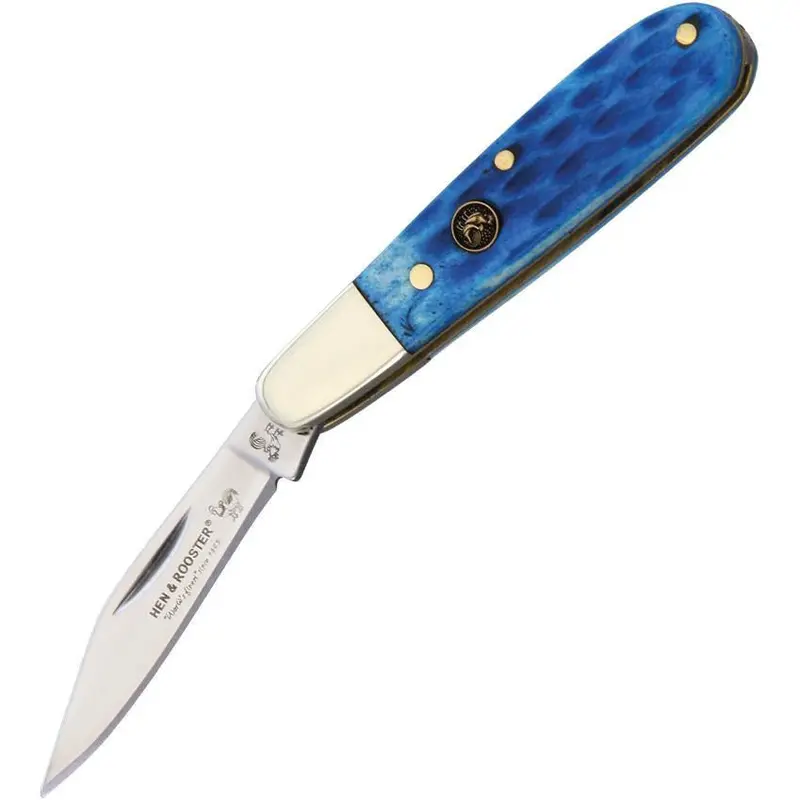 Hen & Rooster 241-Blpb Blue Pick Bone Folding Knife – Slim Edc Design 1