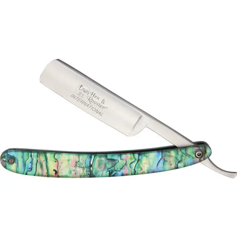 Hen & Rooster Abalone-Inlaid Straight Razor – Hr-401Ab 1