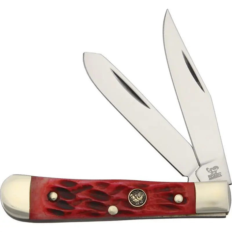 Hen & Rooster Baby Trapper – Red Jigged Bone Handle (422-Rjb) 1