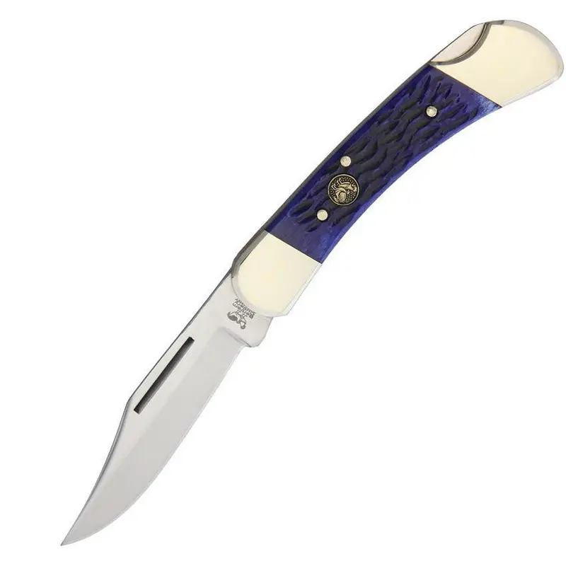 Hen & Rooster Blue Pick Bone Lockback Knife (Model 361-Blpb) 1