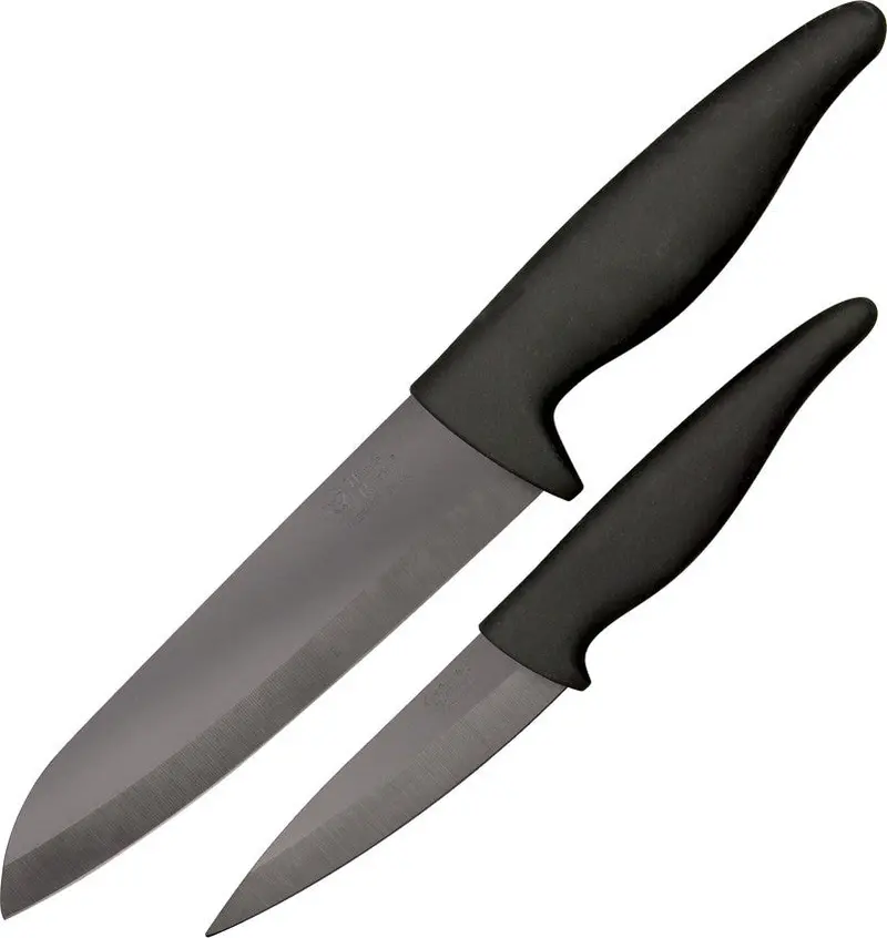 Hen & Rooster Ceramic Knife Set – Two-Piece 1