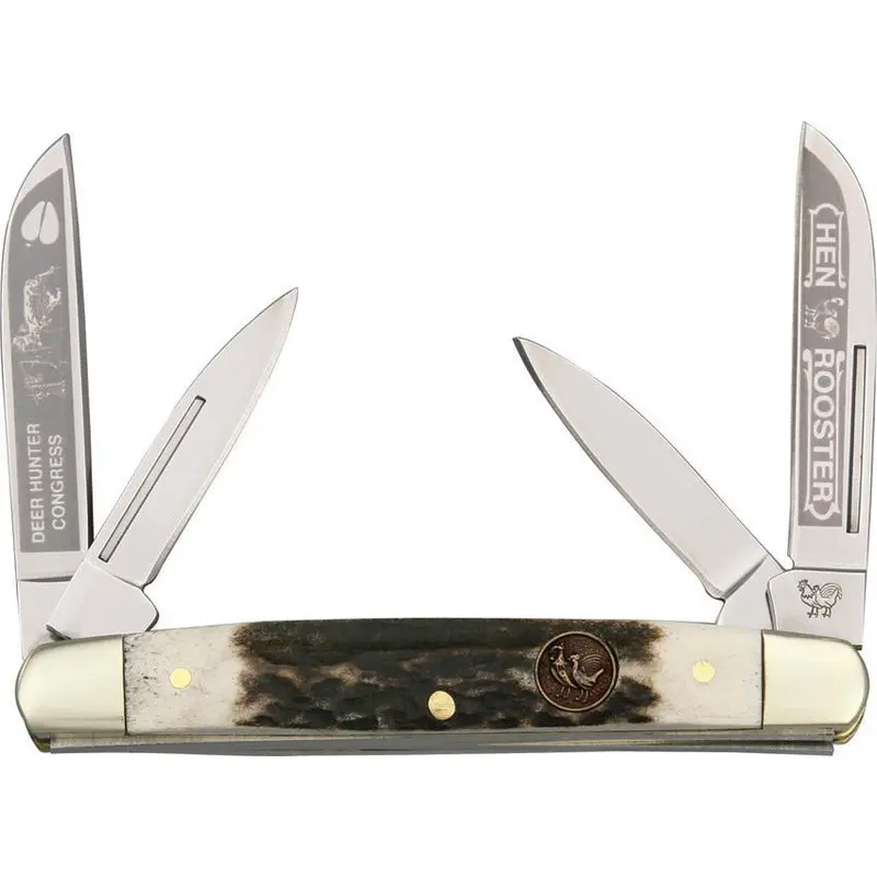 Hen & Rooster Deer Hunter Congress Folding Knife 214-Ds/Dh 1