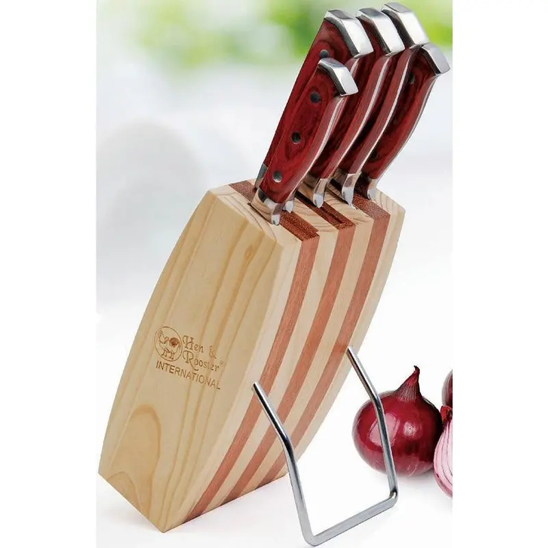 Hen & Rooster Five-Piece Stainless Steel Kitchen Knife Set – Hri-043 1