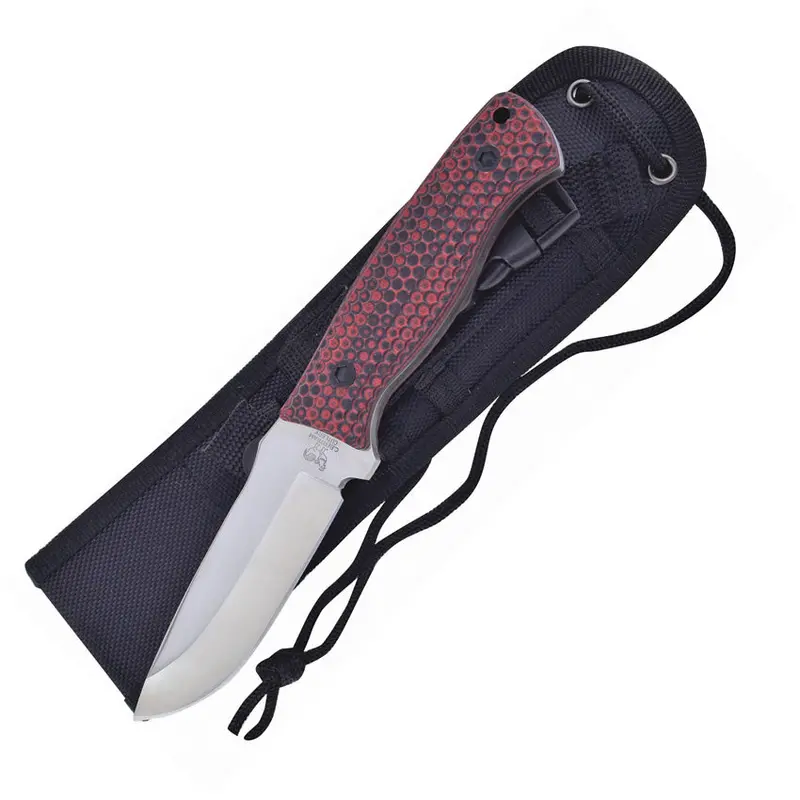 Hen & Rooster Hr-006R Red Handle Fixed Blade Knife 1