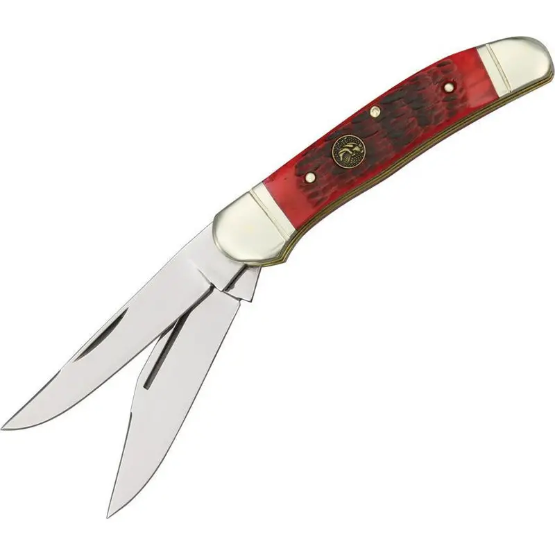 Hen & Rooster Red Pick Bone Copperhead Knife (Model 232-Rpb) 1