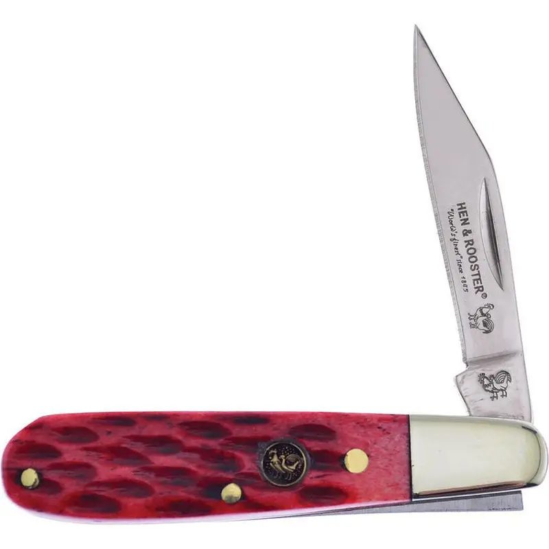 Hen & Rooster Red Pick Bone Single-Blade Folding Knife (Model 241-Rpb) 1